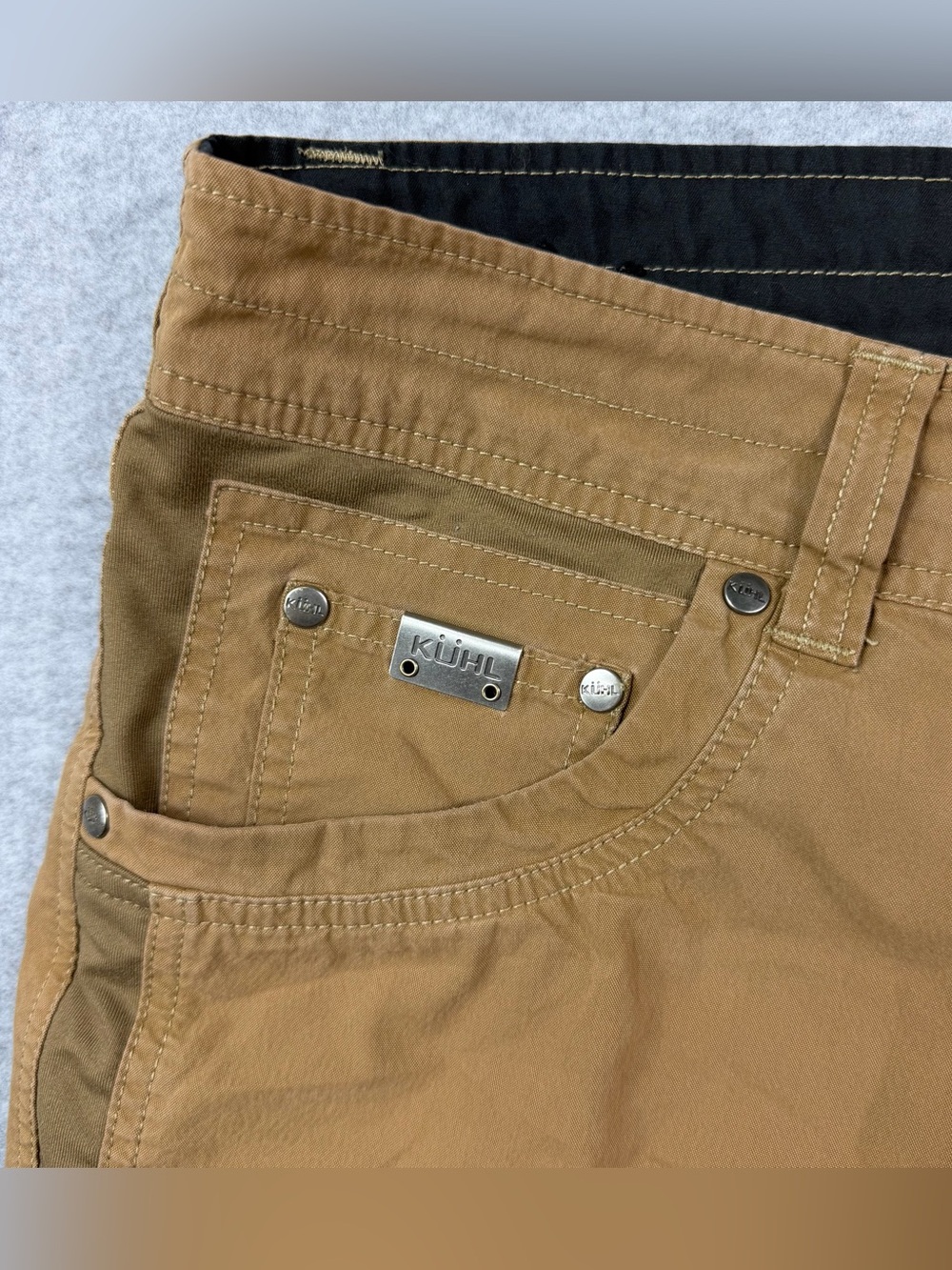 KĂHL Radikal Khaki Performance Hiking Trail Pants Menâs 34x34 - Picture 2 of 12